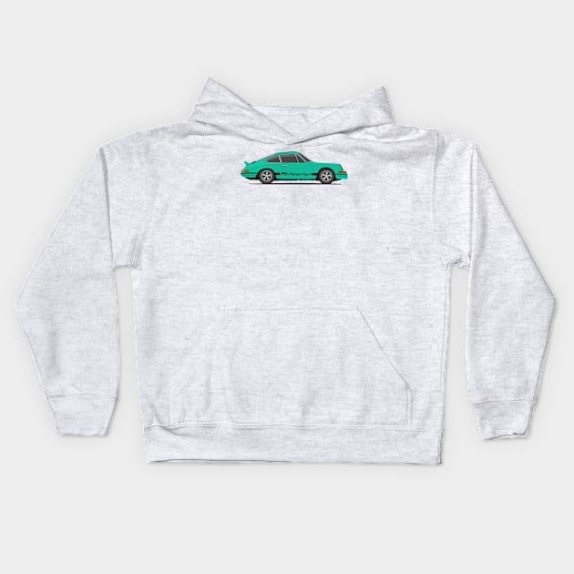 supercar 911 carrera rs turbo 1972 side Kids Hoodie by creative.z